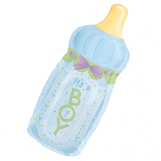 Baby Bottle Boy Super Shape Foil Balloon