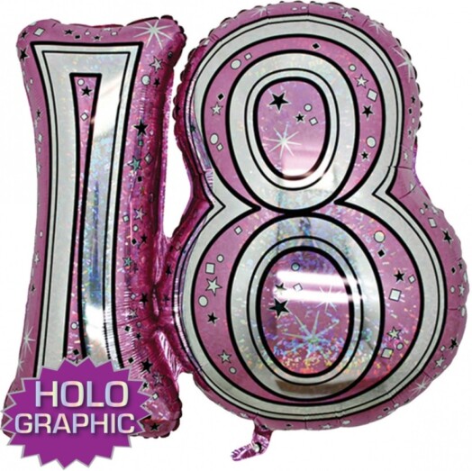 28" Fantasie Jointed Pink 18 Shape Balloon