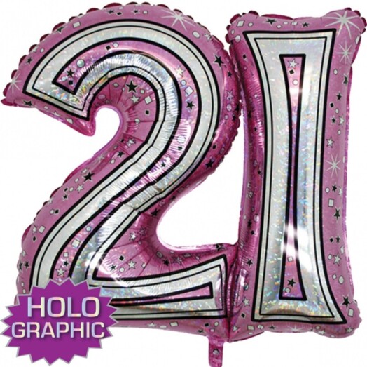 28" Fantasie Jointed Pink 21 Shape Balloon