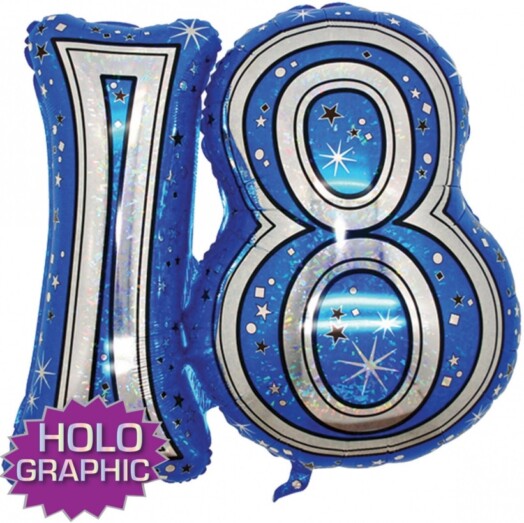 28" Fantasie Jointed Blue 18 Shape Balloon