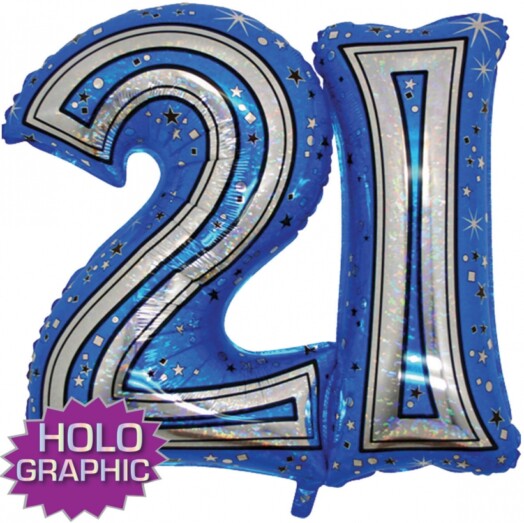 28" Fantasie Jointed Blue 21 Shape Balloon
