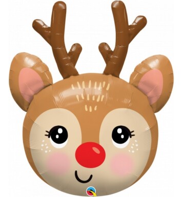 Red-Nosed Reindeer Super Shape Foil Balloon