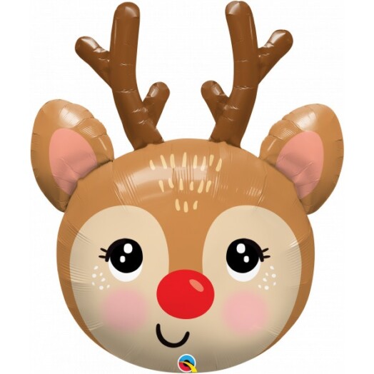 Red-Nosed Reindeer Super Shape Foil Balloon