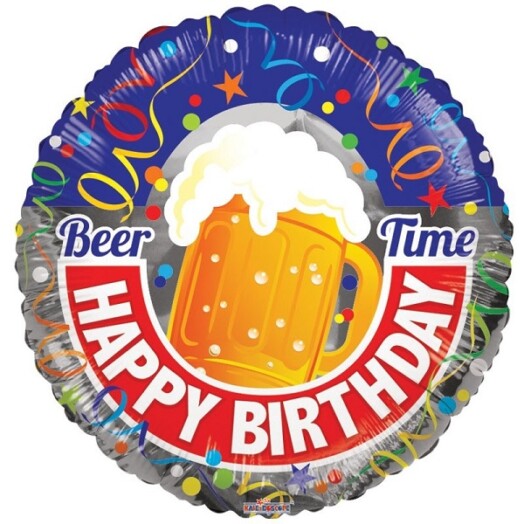 18" Happy Birthday Beer Foil Balloon