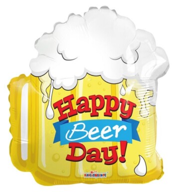 18" Happy Birthday Beer Shape Foil Balloon