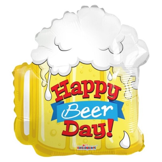 18" Happy Birthday Beer Shape Foil Balloon