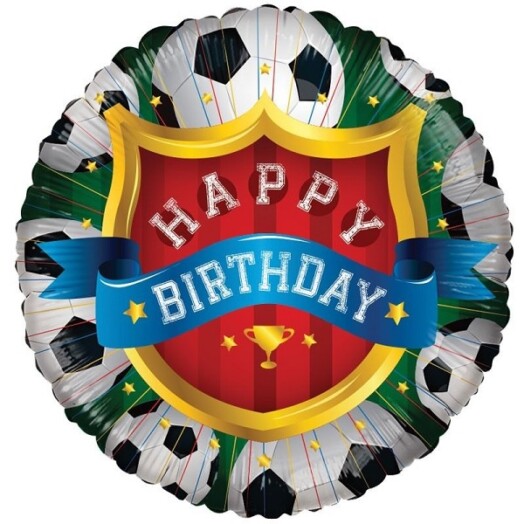 18" Happy Birthday Football Foil Balloon