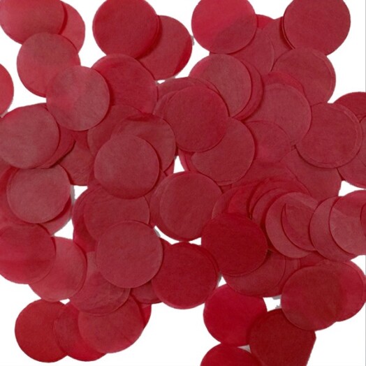 100g Burgundy Round Tissue Paper Confetti - 15mm