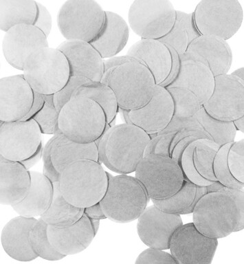100g Silver Round Tissue Paper Confetti - 25mm