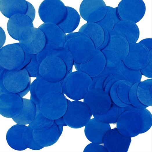 100g Royal Blue Round Tissue Paper Confetti - 15mm