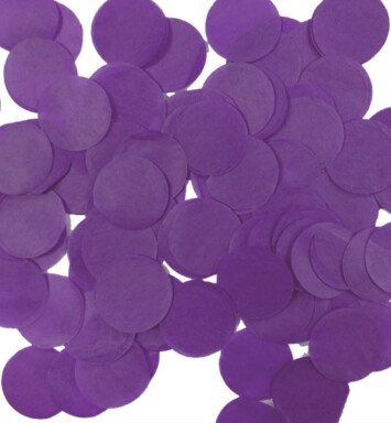 100g Purple Round Tissue Paper Confetti - 25mm
