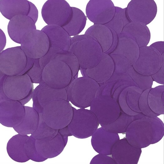 100g Purple Round Tissue Paper Confetti - 25mm