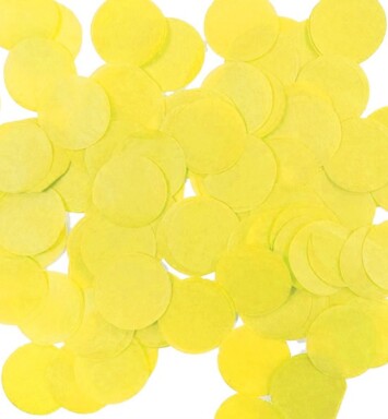 100g Yellow Round Tissue Paper Confetti - 25mm