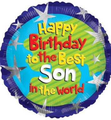 18" Happy Birthday Son Foil Balloon
