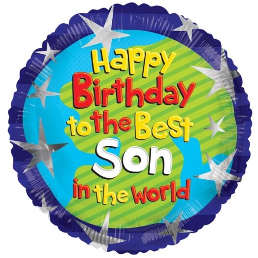 18" Happy Birthday Son Foil Balloon