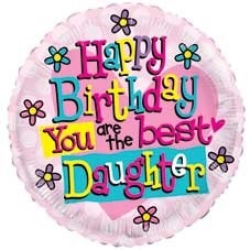 18" Happy Birthday Daughter Foil Balloon
