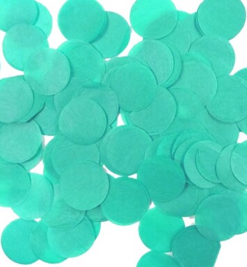 100g Turquoise Round Tissue Paper Confetti - 15mm