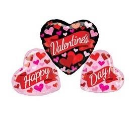 36" Valentine's Banner and Heart Super Shape Balloon