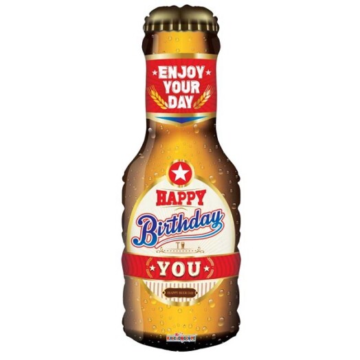 36" Happy Birthday Beer Super Shape Balloon