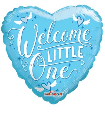 18" Welcome Little One Blue Foil Balloon