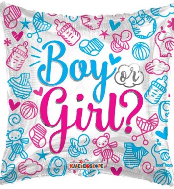 18" Boy or Girl Gender Reveal Foil Balloon