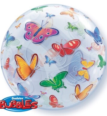 22 Inch Butterflies Bubble Balloon