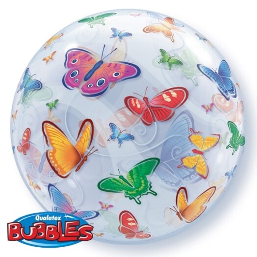 22 Inch Butterflies Bubble Balloon