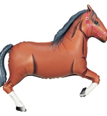 Dark Brown Horse Super Shape Foil Balloon