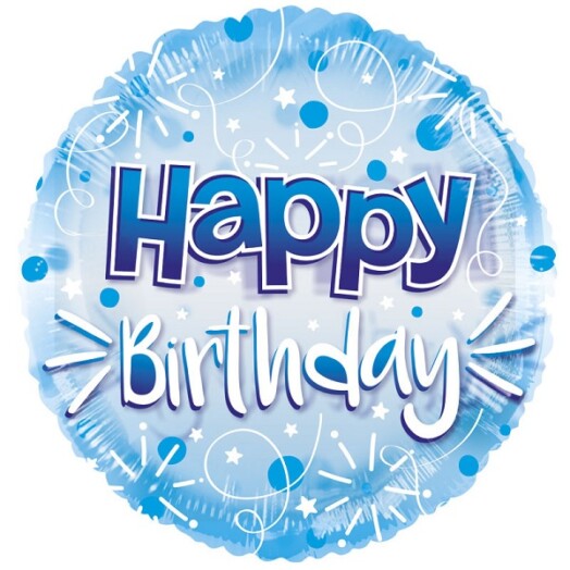24" Happy Birthday Clearview Balloon - Blue