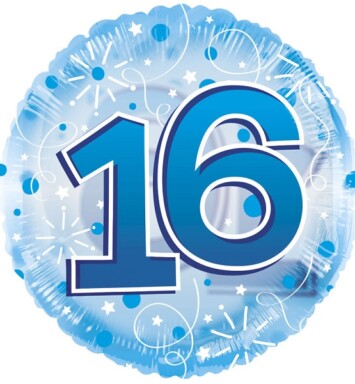 24" Age 16 Clearview Balloon - Blue