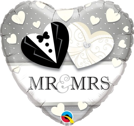 18" Mr. & Mrs. Wedding Foil Balloon