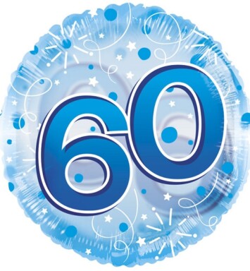 24" Age 60 Clearview Balloon - Blue
