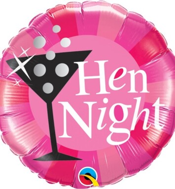 18" Hen Night Pink Foil Balloon