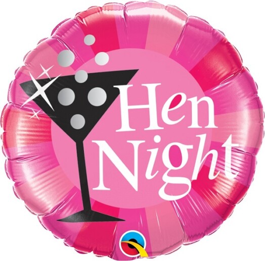 18" Hen Night Pink Foil Balloon
