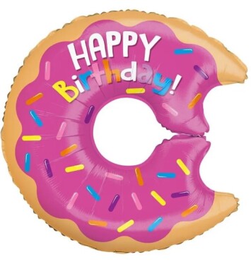 28" Birthday Donut Super Shape Balloon