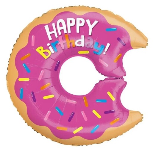 28" Birthday Donut Super Shape Balloon