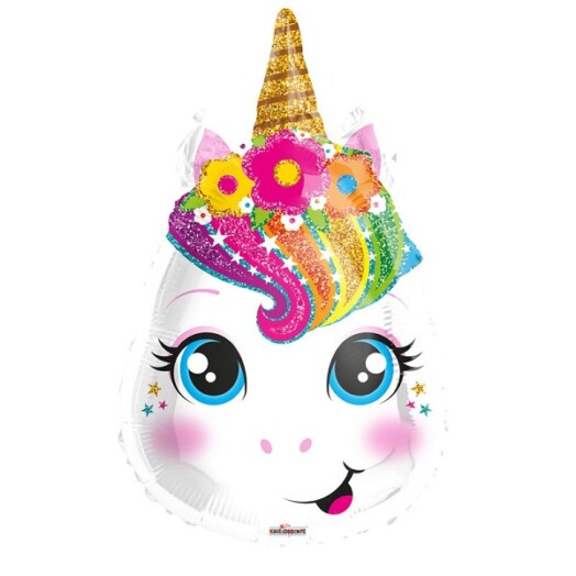 18" Unicorn Head Foil Balloon