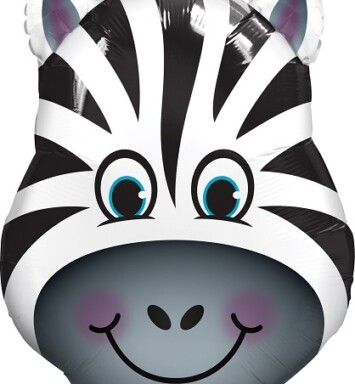Zany Zebra Super Shape Foil Balloon