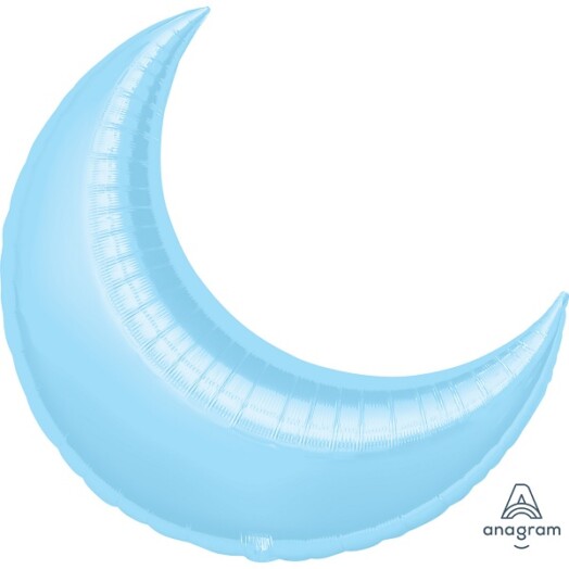 35" Pastel Blue Crescent Shape Foil Balloon