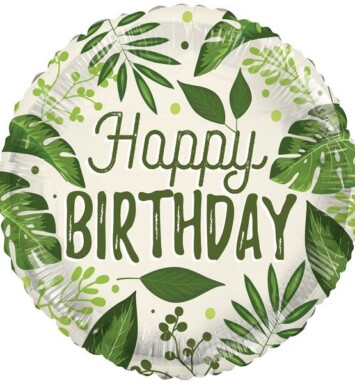18 Inch ECO Birthday Nature Foil Balloon