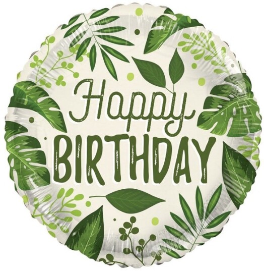 18 Inch ECO Birthday Nature Foil Balloon