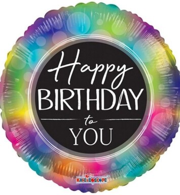18 Inch Happy Birthday To You Rainbow Foil Balloon
