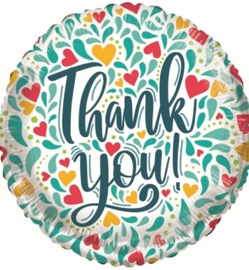 18 Inch ECO Thank You Ornamental Foil Balloon