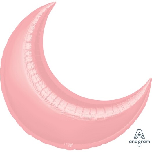 35" Pastel Pink Crescent Shape Foil Balloon