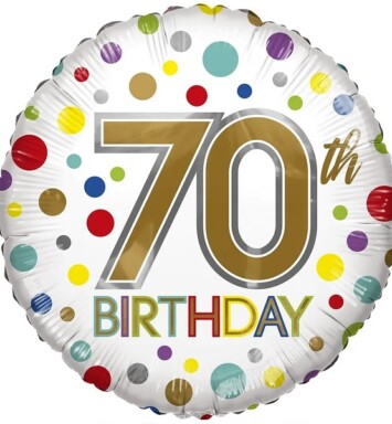 18 Inch ECO Birthday Age 70 Foil Balloon