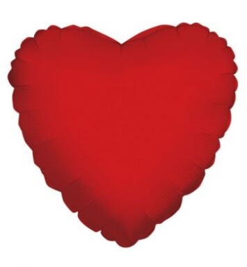 18" Red Heart Foil Balloon