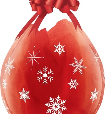 18 Inch Snowflakes and Sparkles Diamond Clear Latex