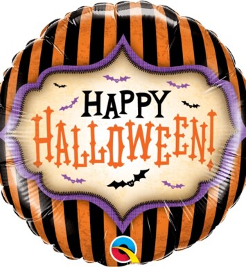18 Inch Halloween Stripes Foil Balloon
