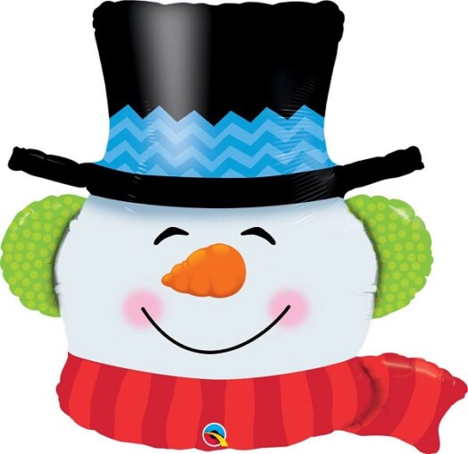 Smilin Snowman Super Shape Foil Balloon