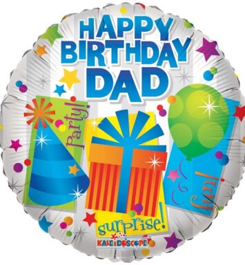 18" Happy Birthday Dad Foil Balloon